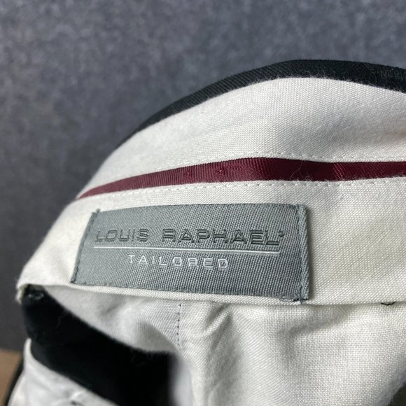 Louis Raphael Tailored Dress Pants 34/30 Men's Polyester Wool Adults Black - Picture 8 of 9